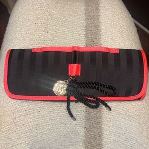 Victoria’s Secret Black and Pink Accessory Pouch/Makeup Case
